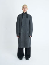Dark Green & Gray Multi-Collar Woolen Coat - CHINASQUAD