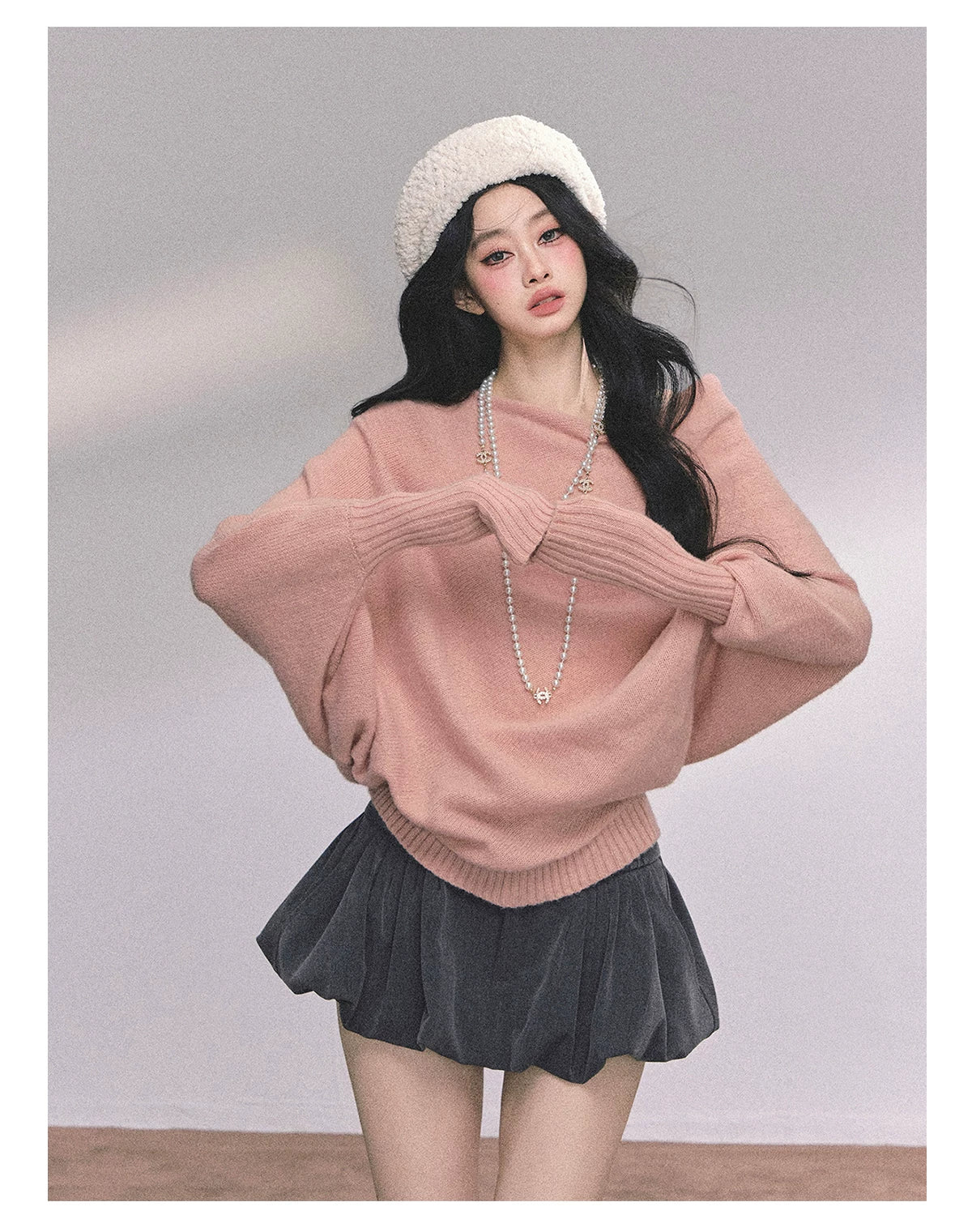 Soft Sweet Off-Shoulder Knit Sweater