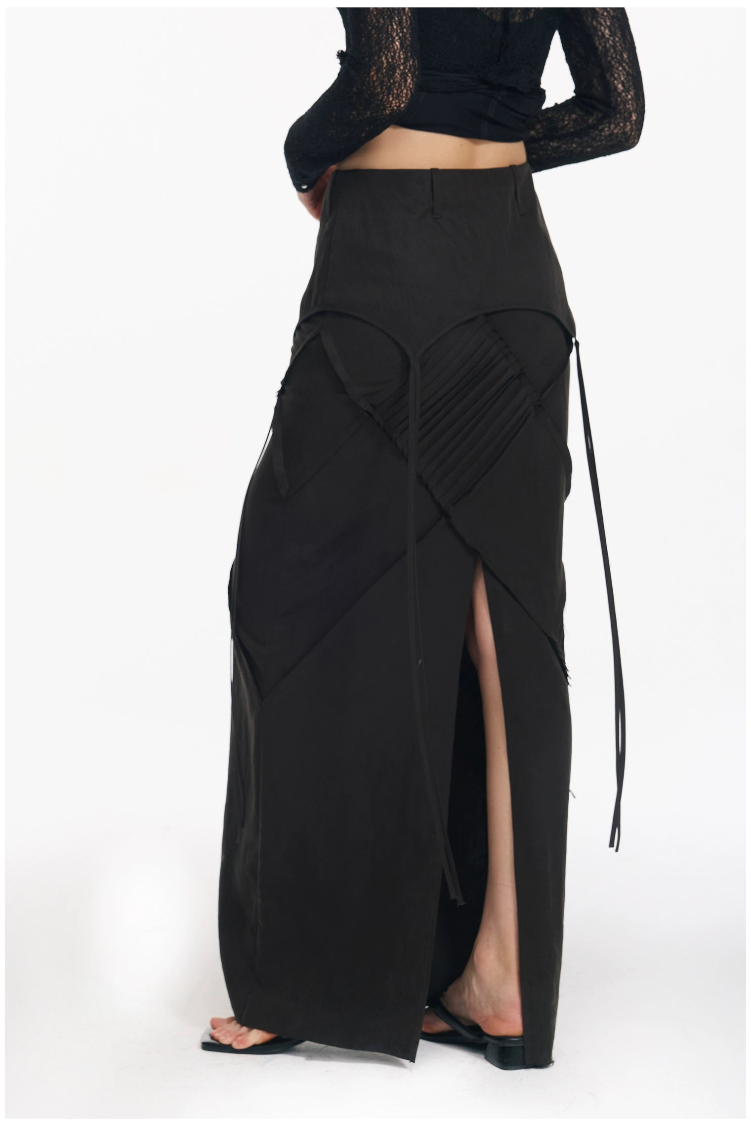 Retro Diamond Strap Low Waist Skirt
