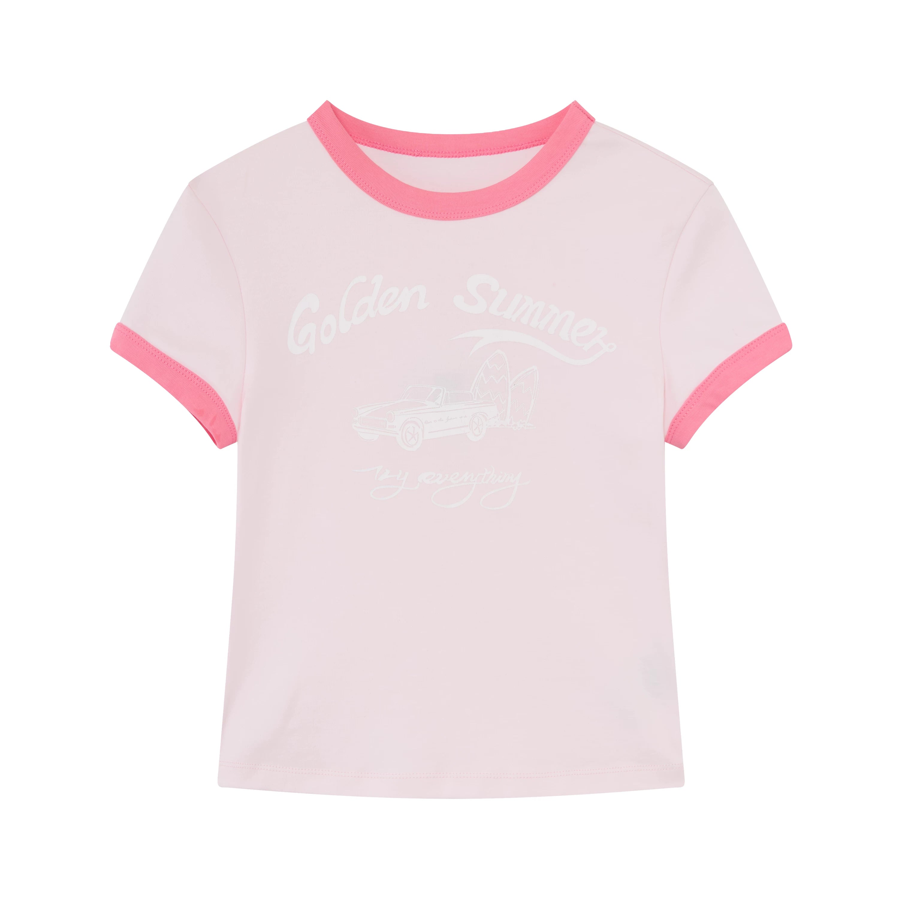 Color-Block Summer Fitted T-Shirt