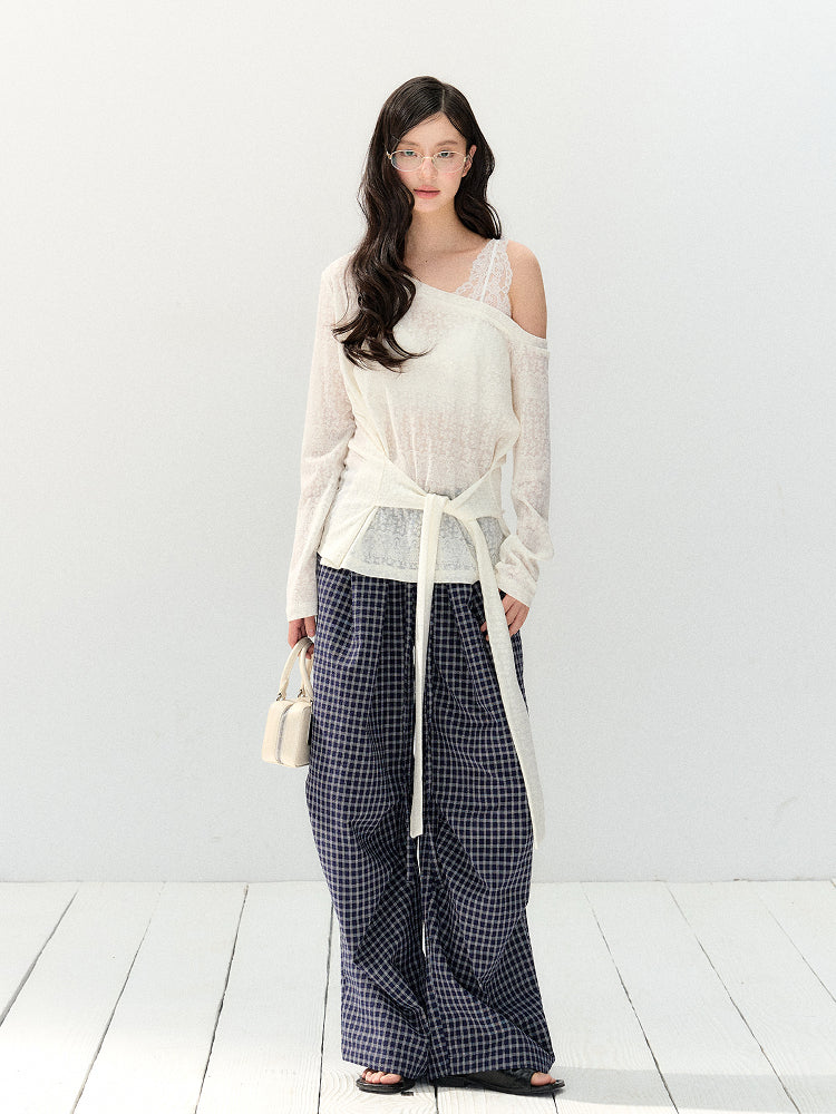 White Lace Off-Shoulder Top - CHINASQUAD