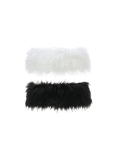 Black & White Fur Waist Belt - CHINASQUAD