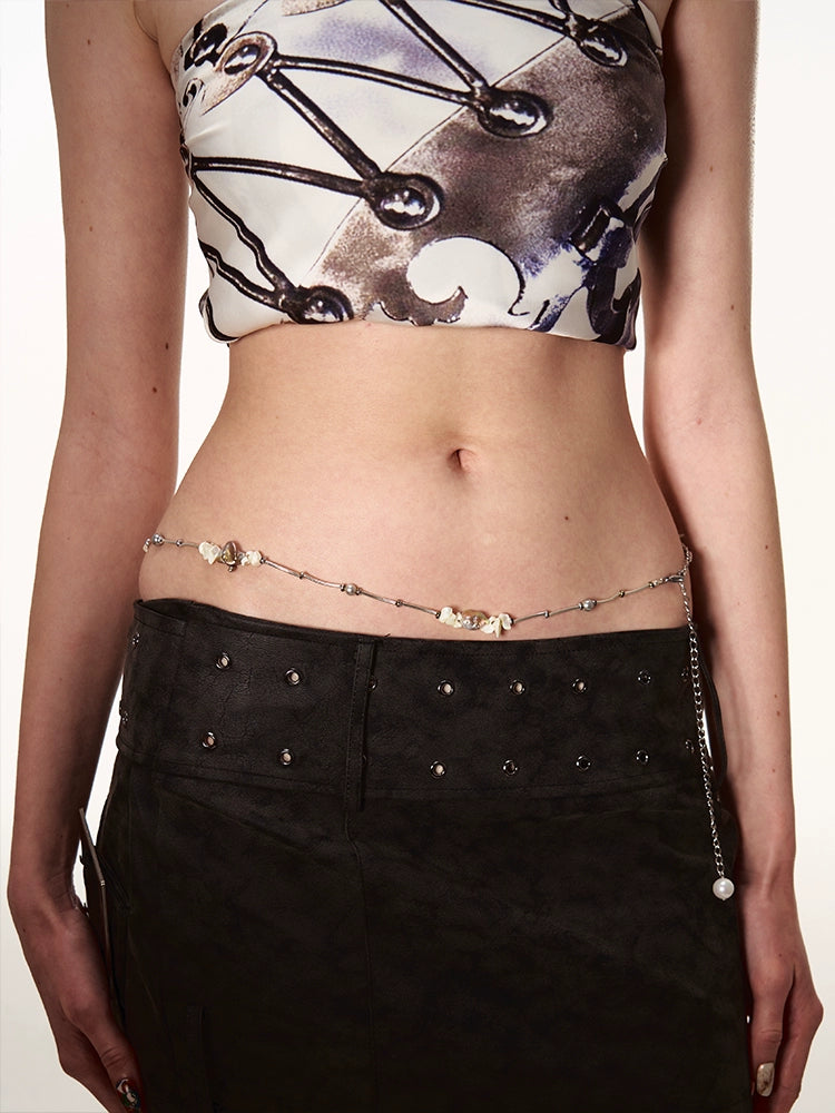 Double-wear Baroque Pearl Waist Chain/ Necklace - CHINASQUAD