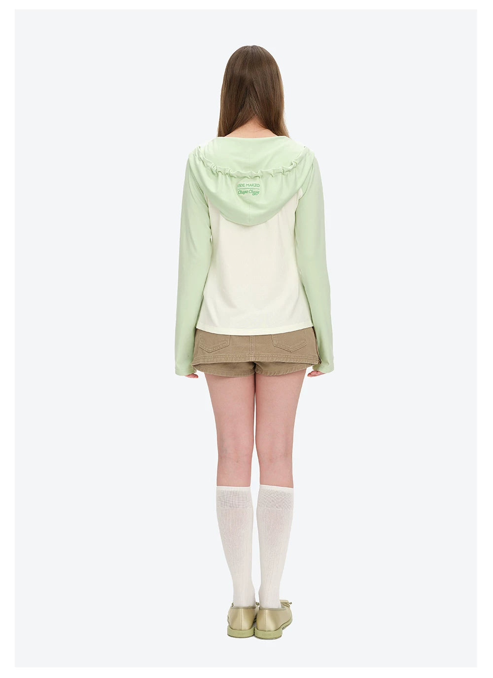 Raglan Sleeve Hooded Long Sleeve Tee