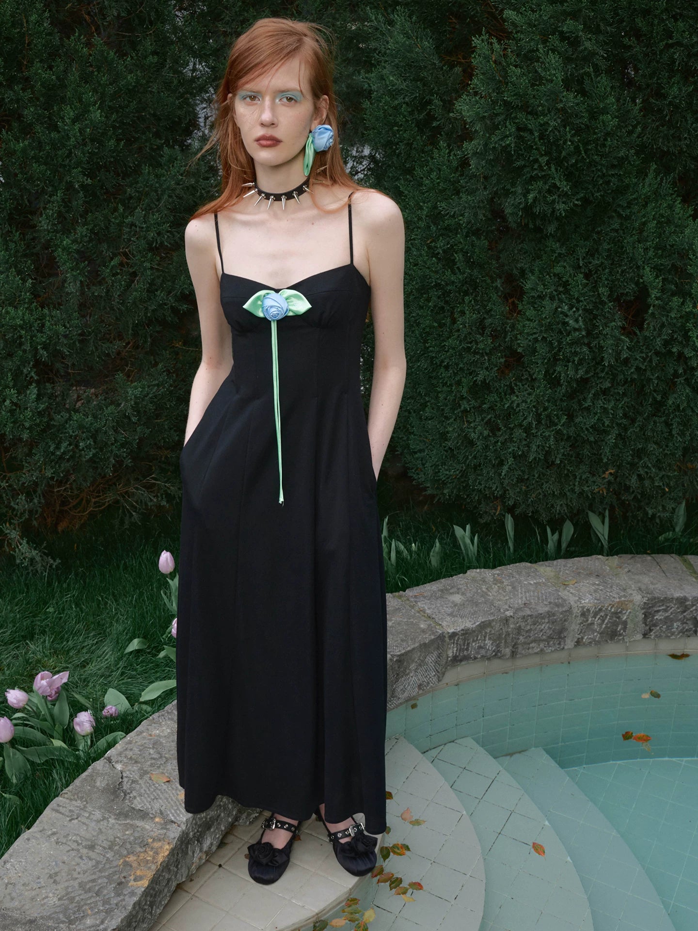 Rose Brooch Corset Maxi Dress 1Jinn Studio