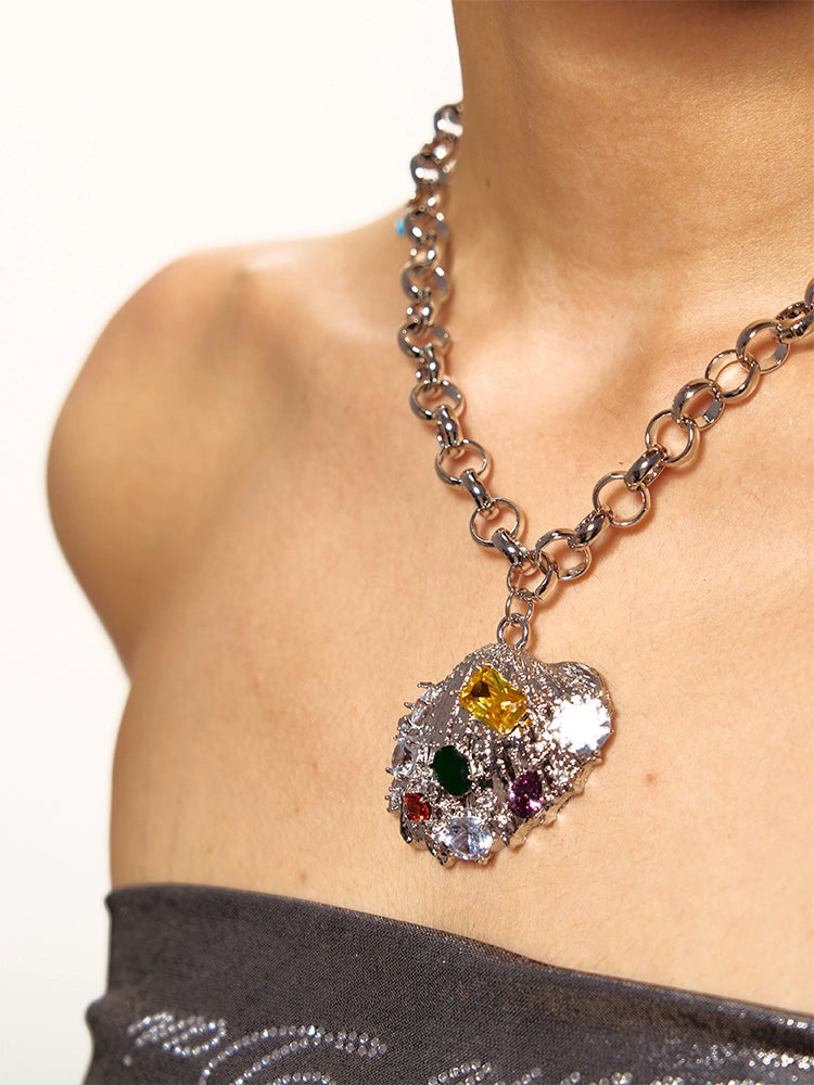 Original Colored Diamond Dopamine Shell Necklace - CHINASQUAD