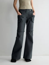 Two-in-One Removable Flared Casual Pants - CHINASQUAD