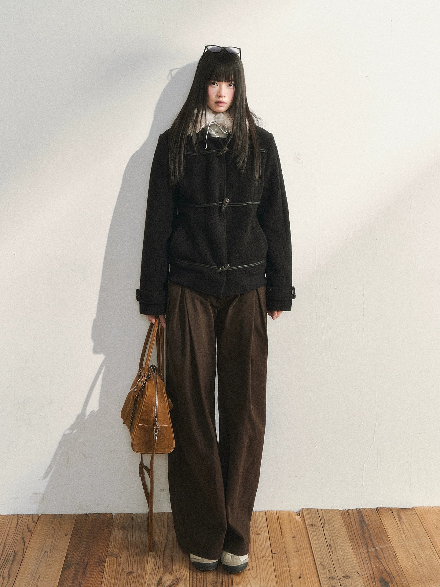 Original Design Black Duffle Wool Jacket