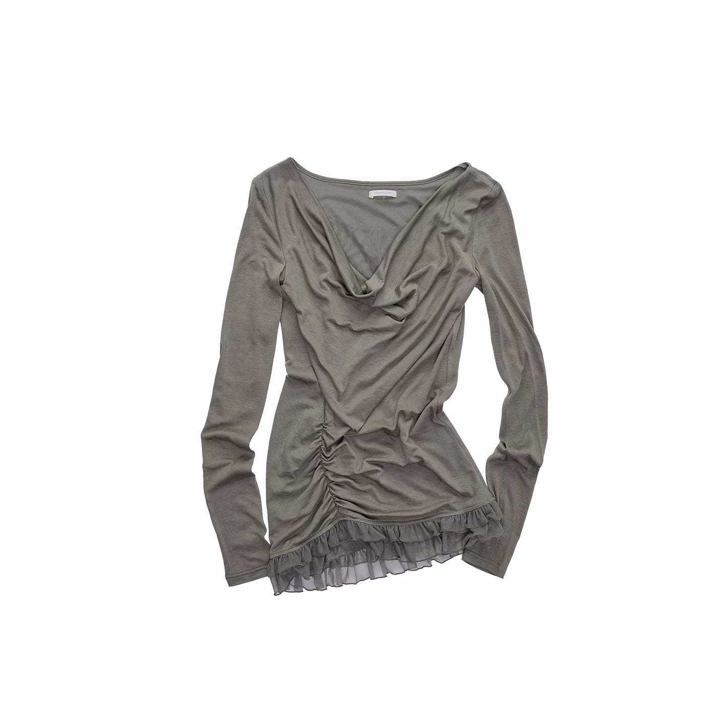 Mesh Double-Layer Ruched Base Layer