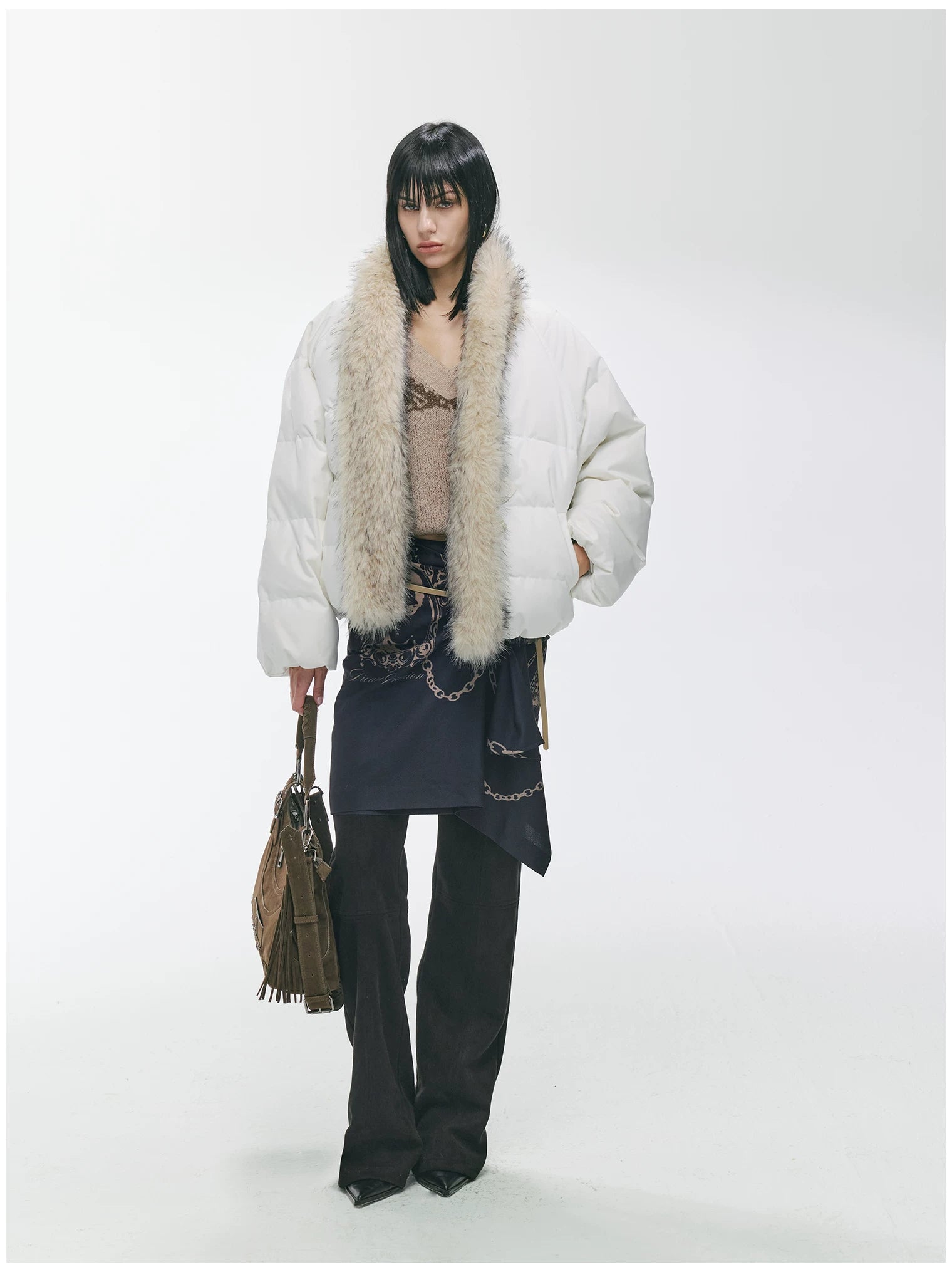 90% Duck Down Fur-Trimmed Parka