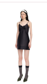 Hollow Bow Tie Strap Dress - CHINASQUAD