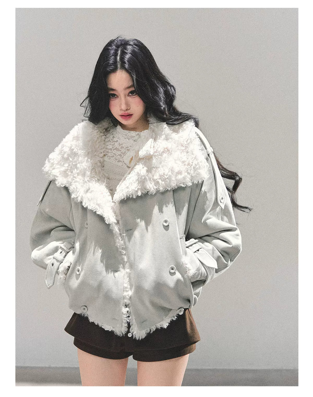 Shearling Winter Puffer Jacket