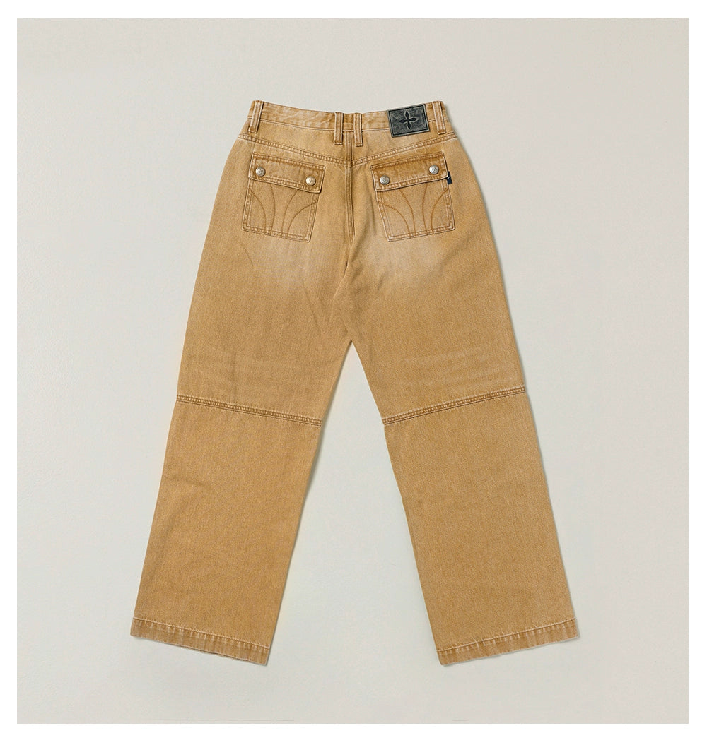 Compass Vintage Wide Cargo Jeans - CHINASQUAD