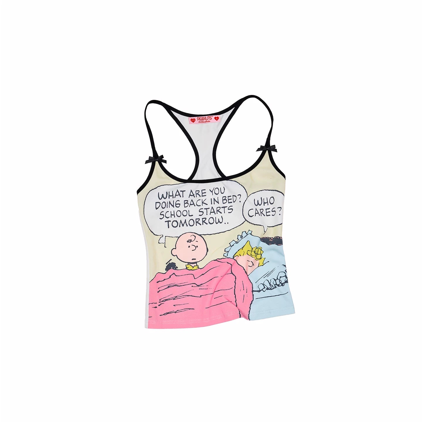 Snoopy Contrast Trim Fitted Camisole Top