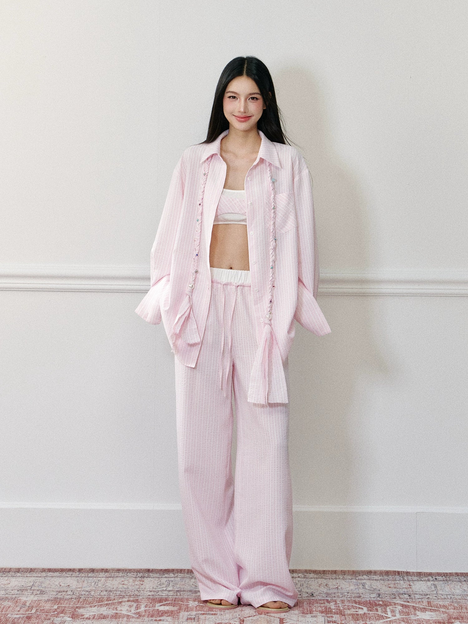 Fake Two-Piece Slip Tank Top & Shorts Set - CHINASQUAD