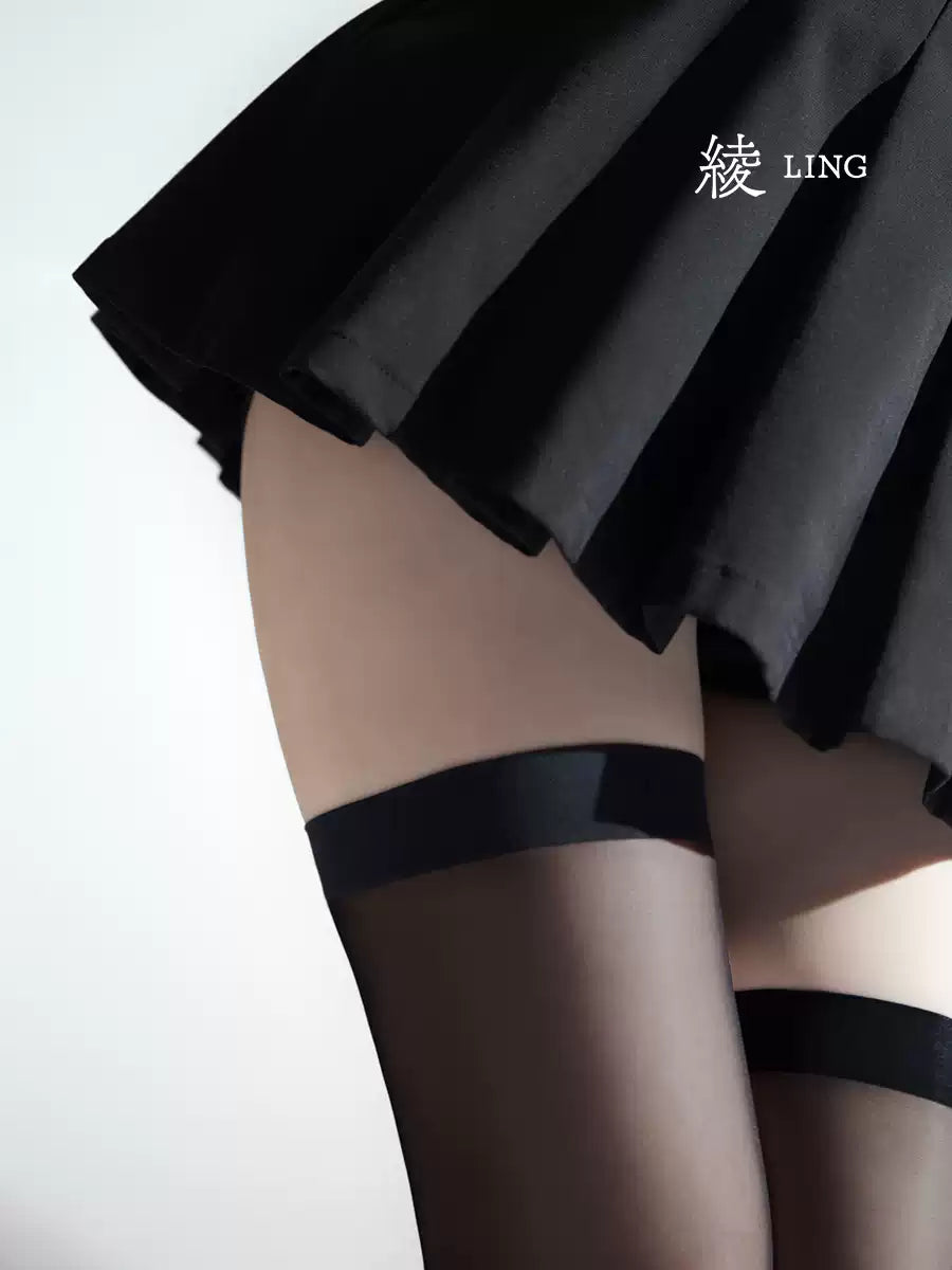Crimson Sheer Over-Knee Slim Fit Socks