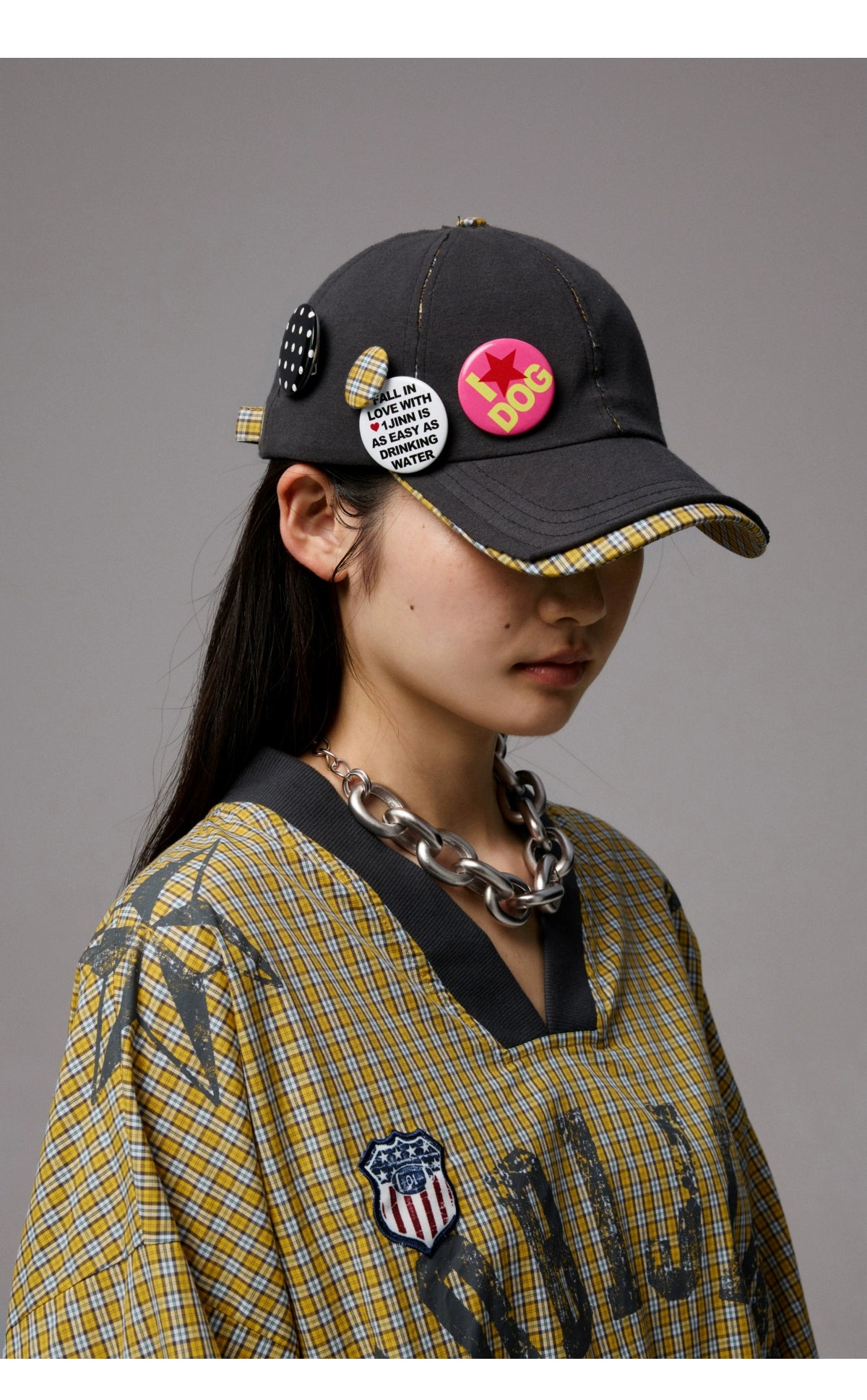 Plaid Patch Baseball Cap - CHINASQUAD