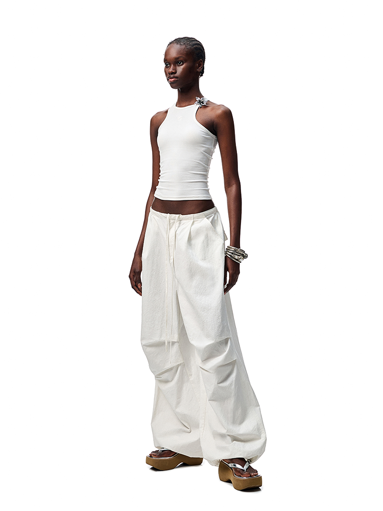 Washed - Distressed Balloon Work Pants - CHINASQUAD