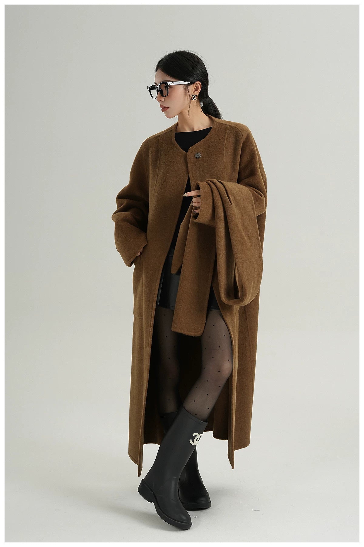 Oversized Double-Faced Wool Long Coat