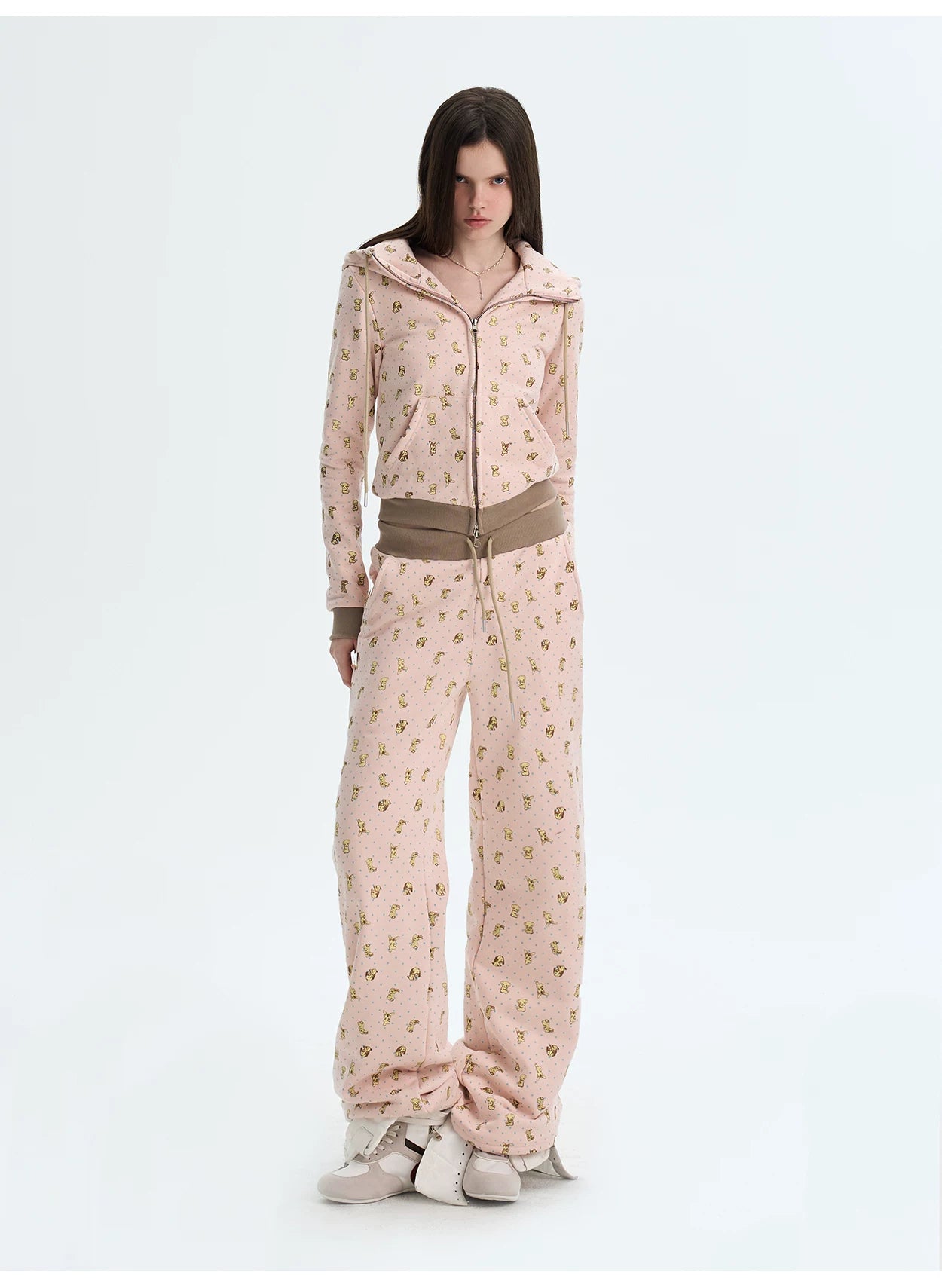 Printed Cotton Sweatshirt & Jogger Set