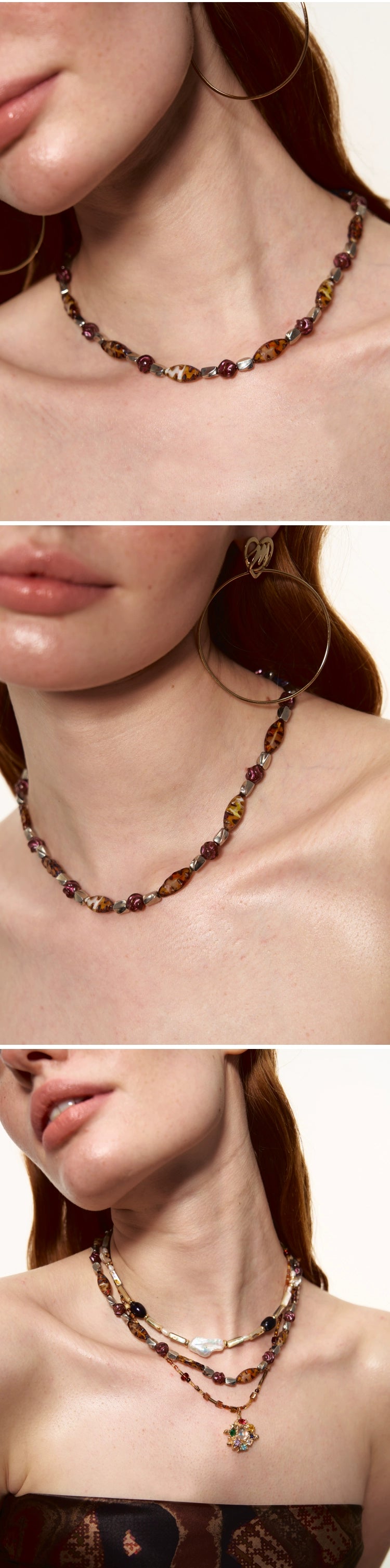 Czech Imported Colored Glaze Necklace - CHINASQUAD