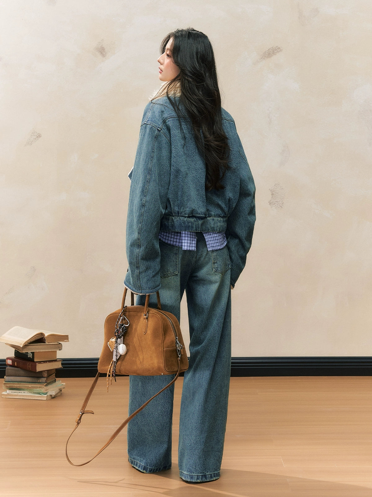 Blue Loose Wide-Leg Jeans - CHINASQUAD