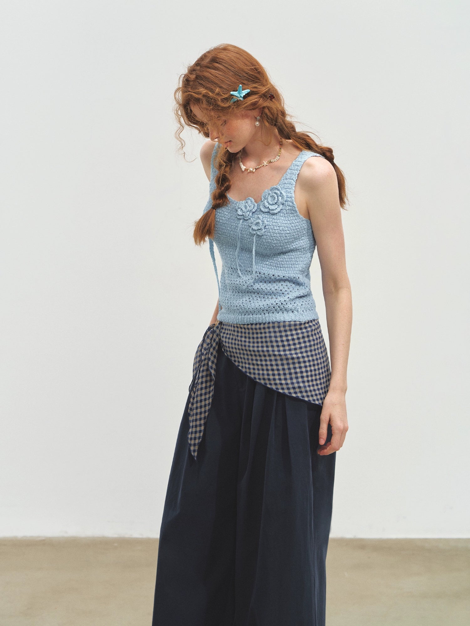 Straight-leg Floor-length Layered Wide-leg Pants - CHINASQUAD