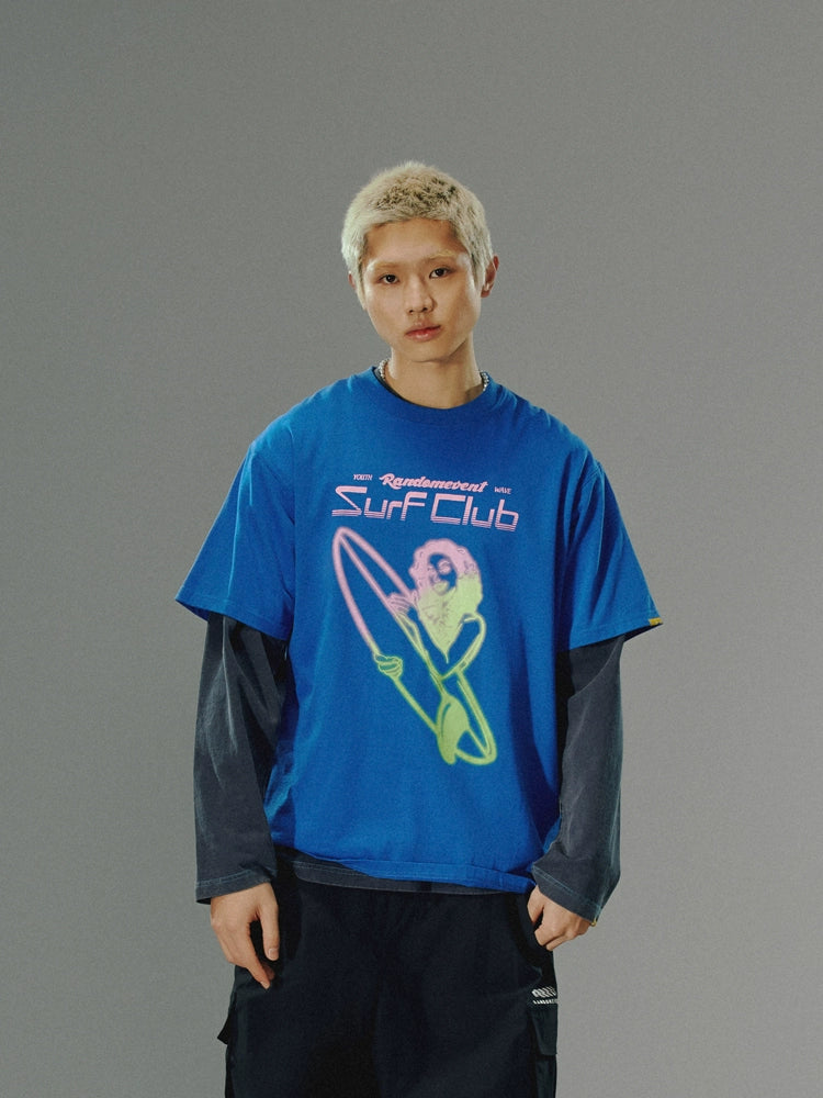 Colorful Print Crew Neck T-Shirt - CHINASQUAD