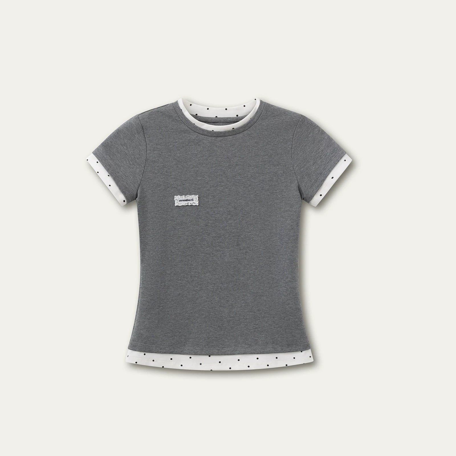 Oxygen Cotton Contrast Trim Slim Fit Tee