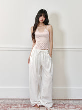 Linen Elastic Drawstring Wide-Leg Pants - CHINASQUAD
