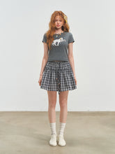 Checkered Ruffle A - Line Midi Skirt - CHINASQUAD