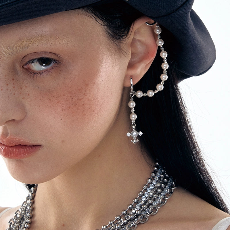 Iris Pearl Stud Earrings - CHINASQUAD