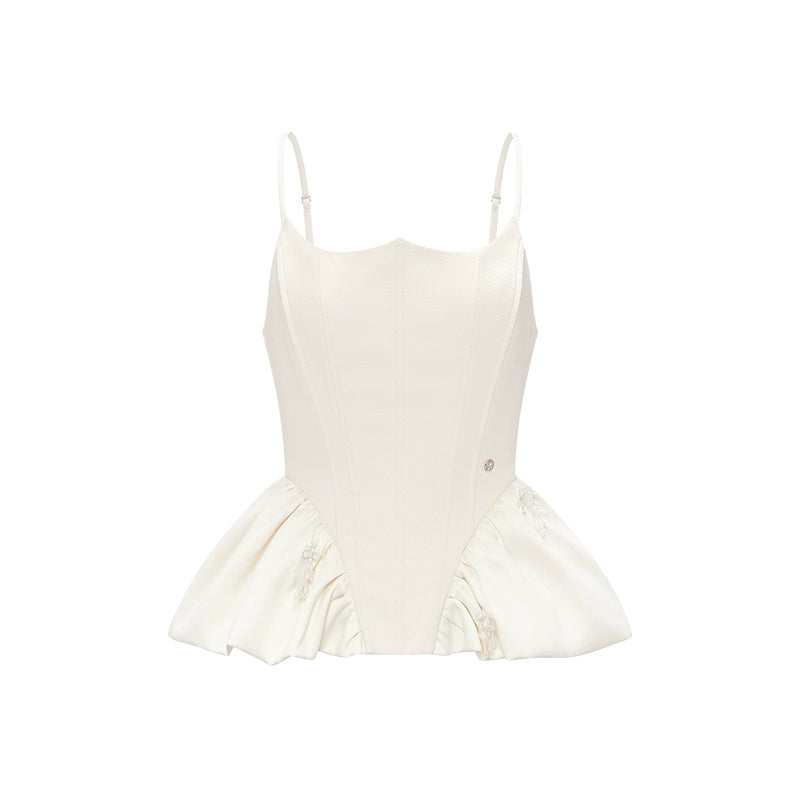 Luxury Handcrafted Beaded Satin Slip Dress - CHINASQUAD