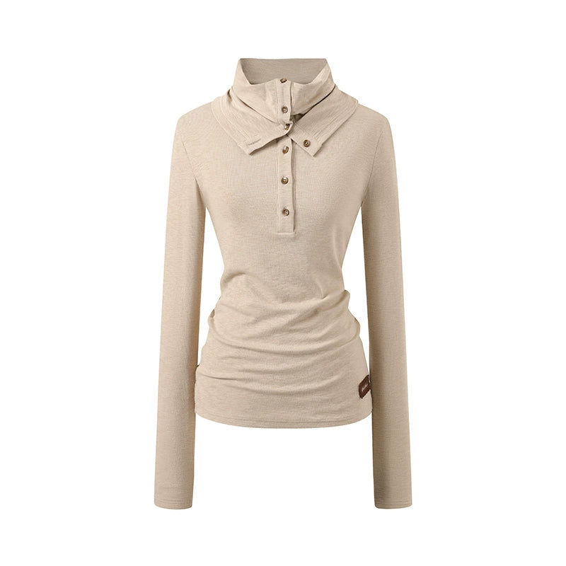 High Neck Slim-Fit Ribbed Knitwear - CHINASQUAD