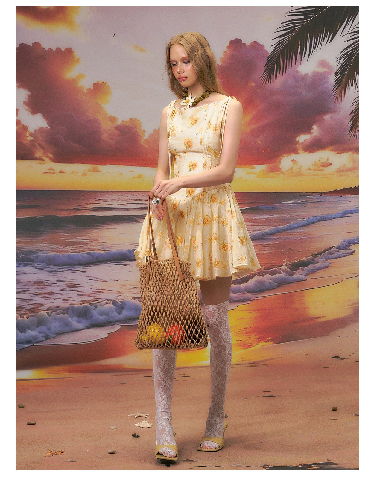 Floral One-Shoulder A-Line Mini Dress