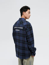 Purple Plaid French Flannel Long-Sleeve Shirt - CHINASQUAD