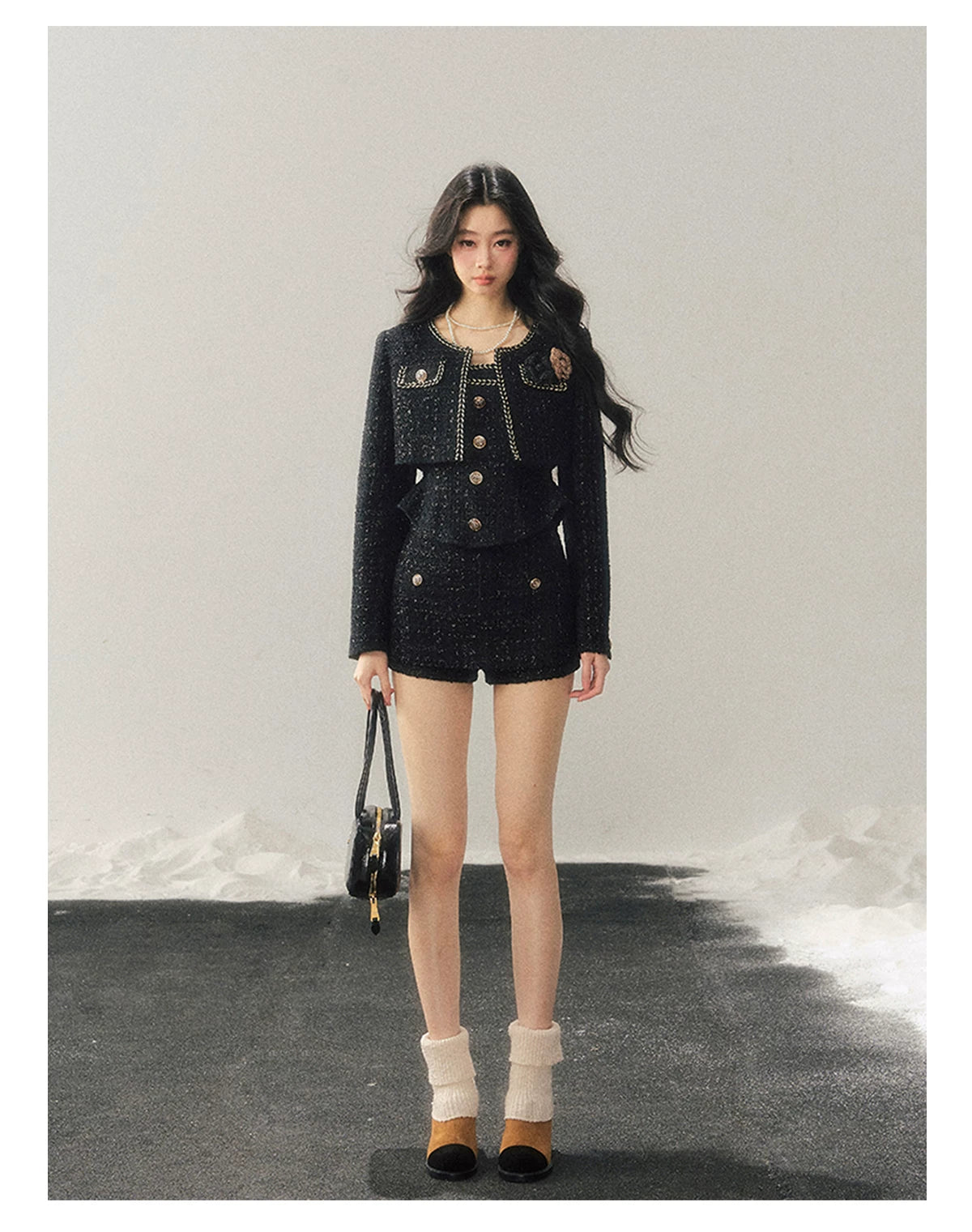 Tweed-Inspired Three-Piece Set