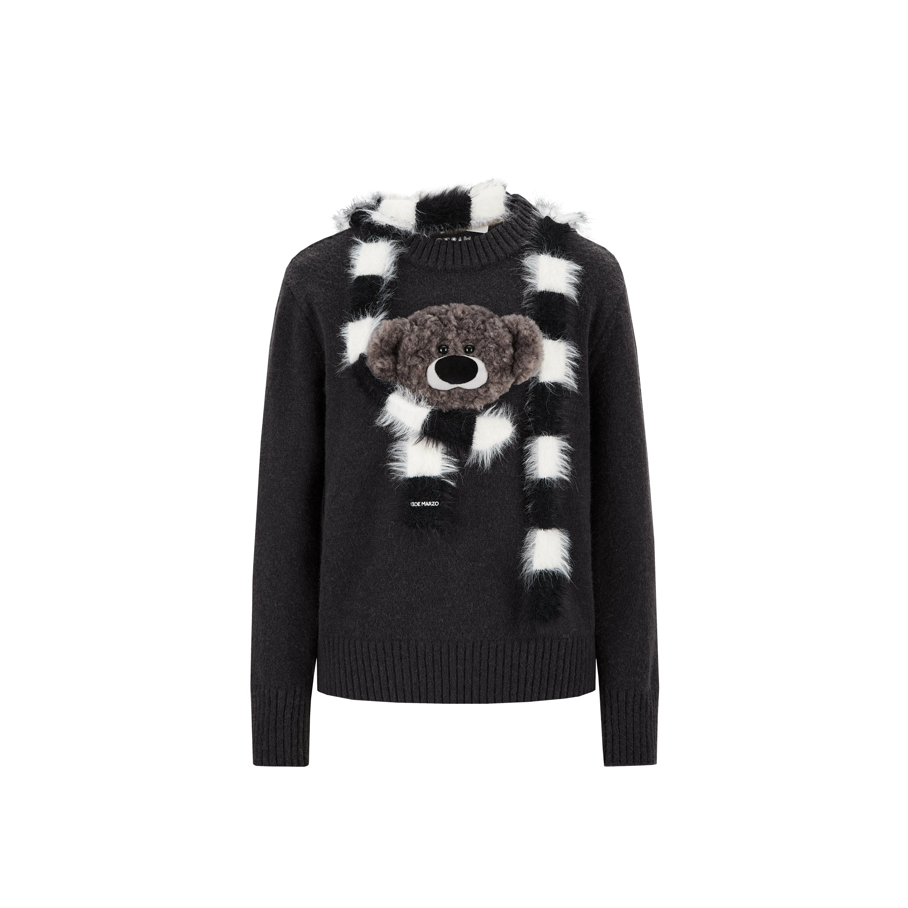 Bear Knit Sweater & Scarf Set