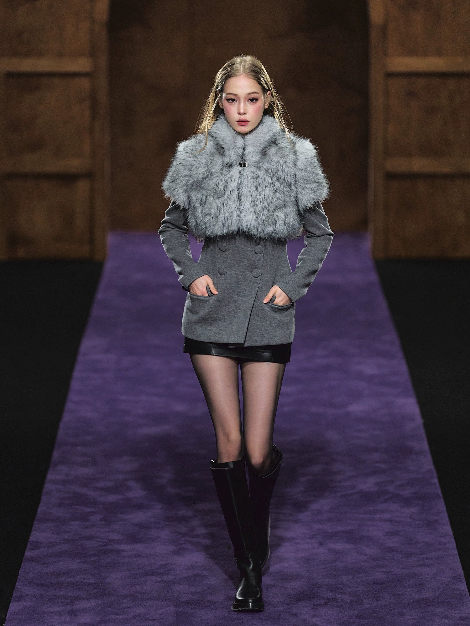 Faux Fur Cropped Jacket