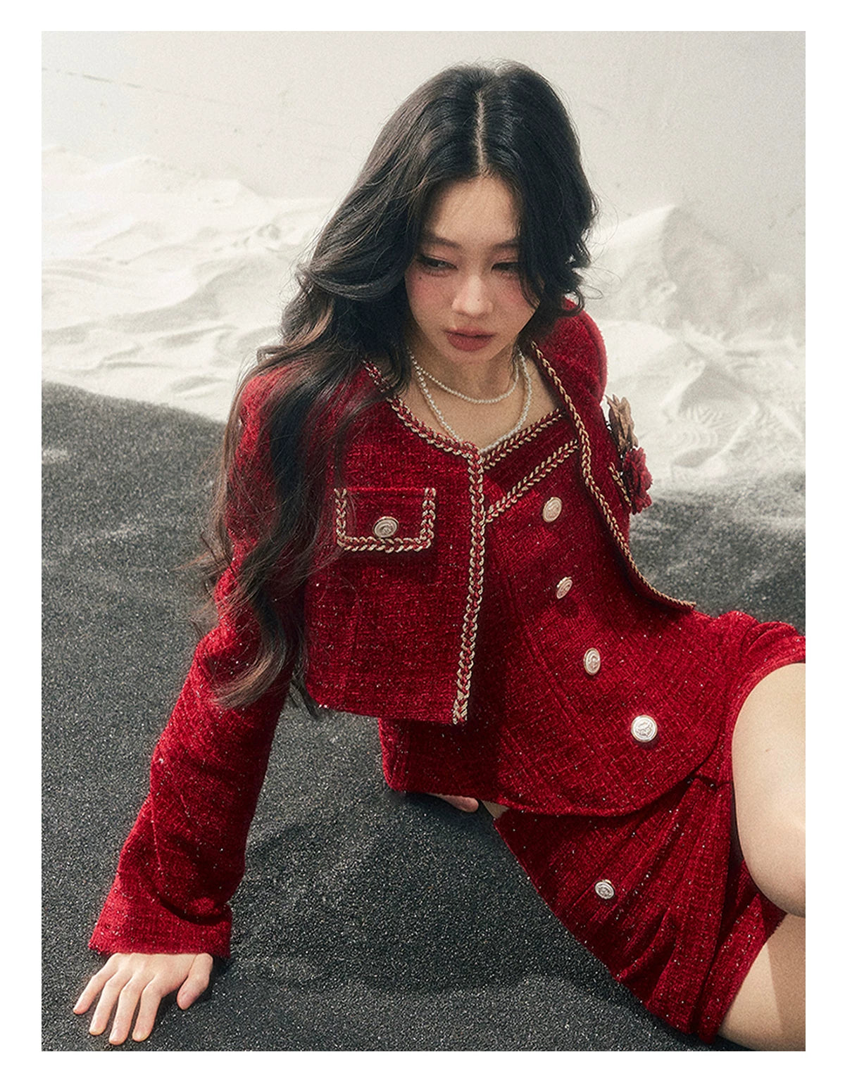 Tweed-Inspired Three-Piece Set