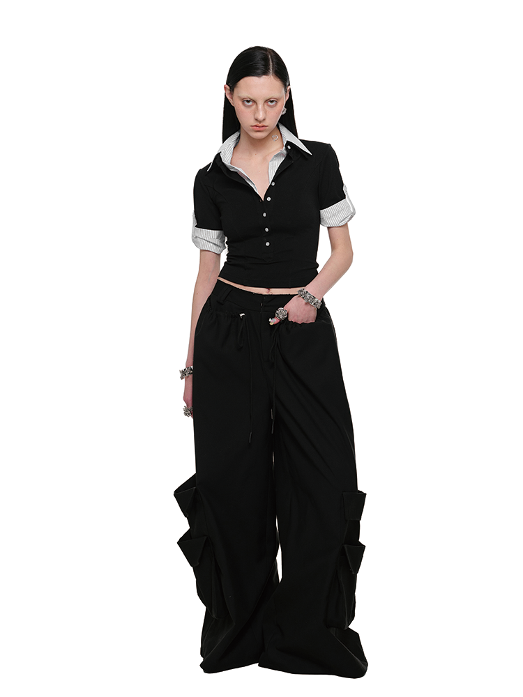 Oversized Utility Suit Pants - CHINASQUAD