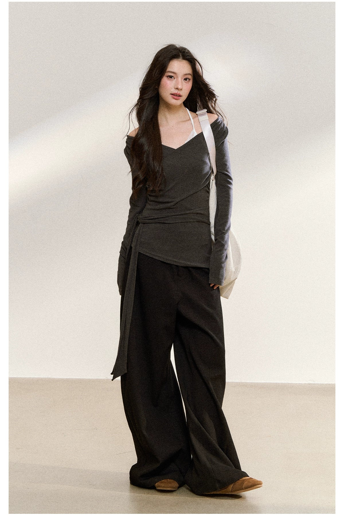 Cross Off-Shoulder Layered Blouse - CHINASQUAD