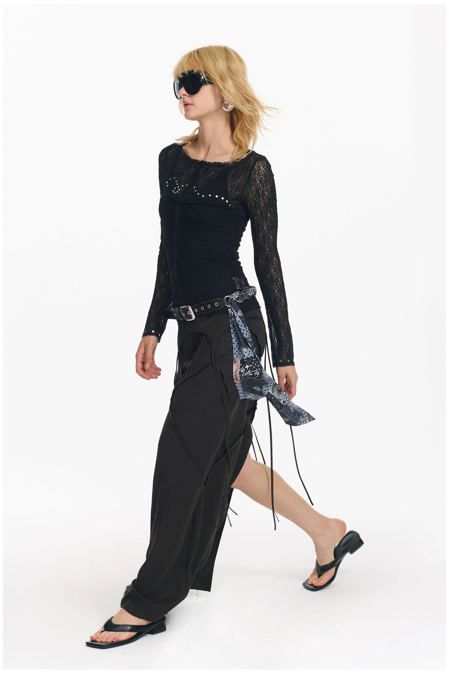 Retro Rivet Ring Punk Belt - CHINASQUAD