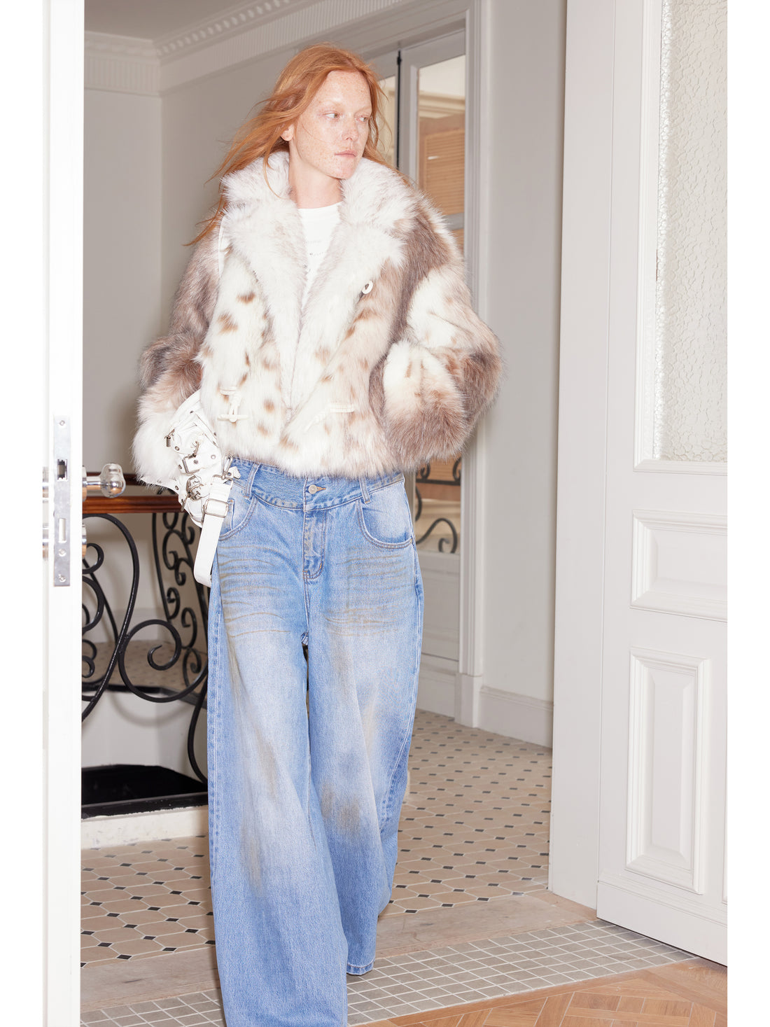Faux Fur Patchwork Short Winter Coat - CHINASQUAD