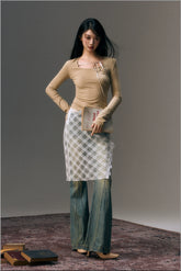 Mesh Lace Up Backless Blouse - CHINASQUAD