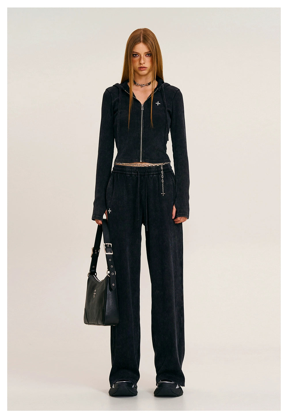 Wild Vintage Zip-up Cropped Hoodie - CHINASQUAD