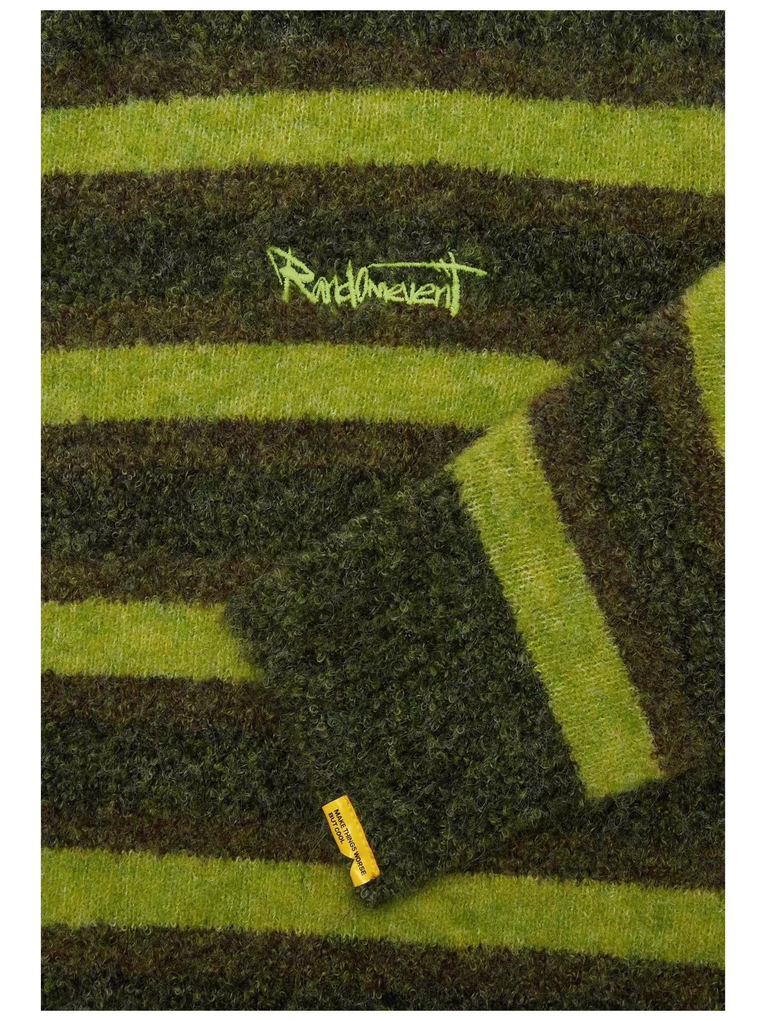 Contrast Stripe Embroidered Knit Sweater - CHINASQUAD