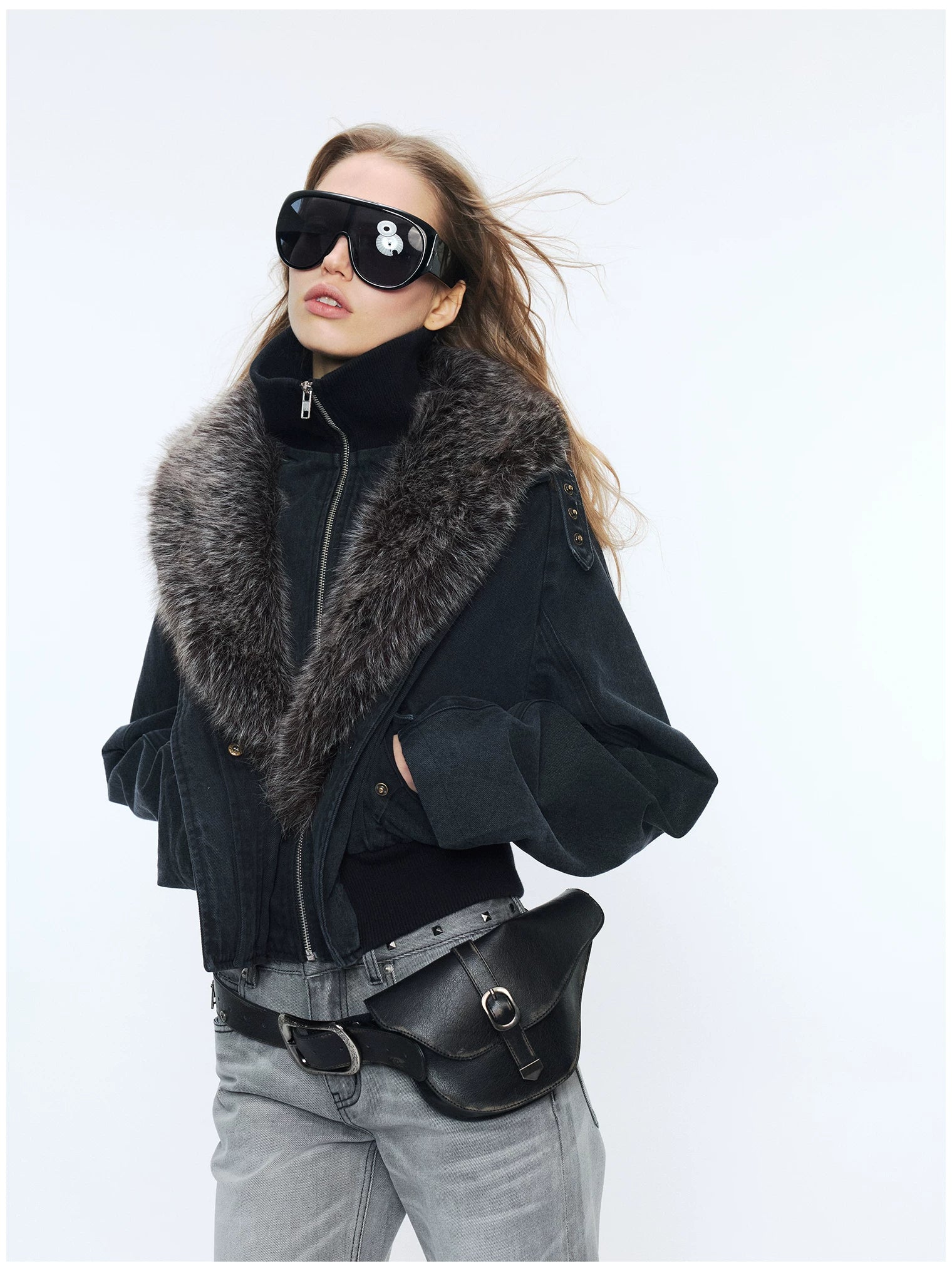 Vintage Detachable Buckle Zip Waist Bag Belt