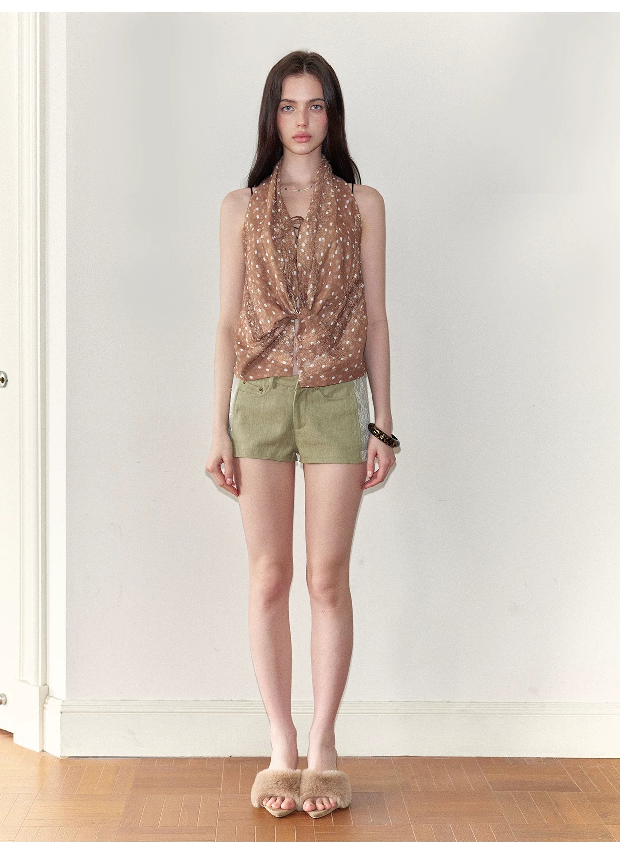 Vintage Lace Panel Hot Shorts NeverMore