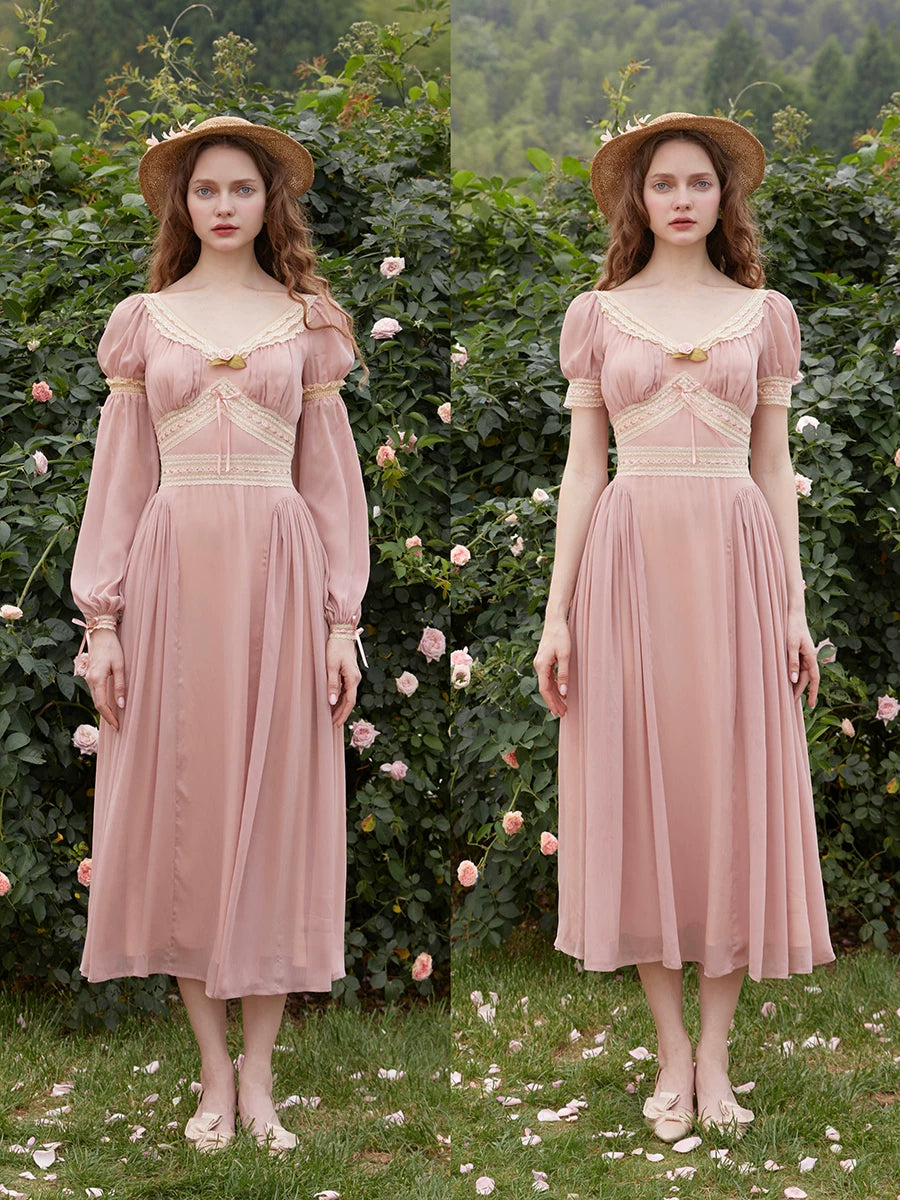 French Vintage Romantic Lace Dress